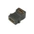 JE-F2F-L-8787 - Gold Plated HDMI Female to Female L-Shaped Coupler