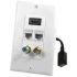 JE-HDMI-WP-8812 HDMI Wall Plate Insert With Pigtail 