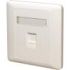 JE-KDFP01 - Flush mount plates with shuttle 1 port (White)