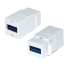 Jetview JE-KS-USB08D-WHT Keystone Jack USB 3.0 - White